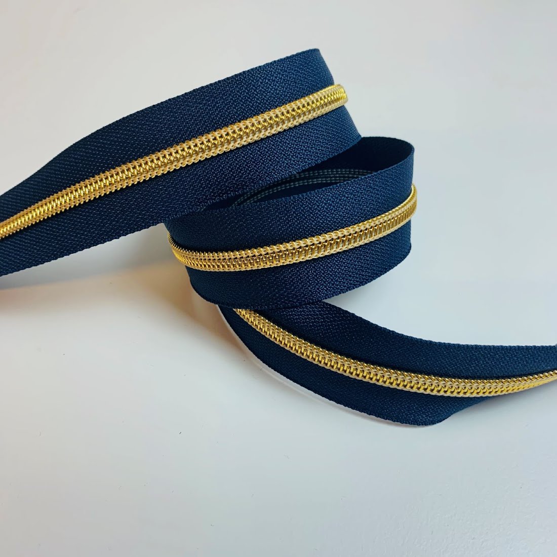 Metallisierter Reissverschluss - Meras 6mm Reissverschluss / Navy - Gold