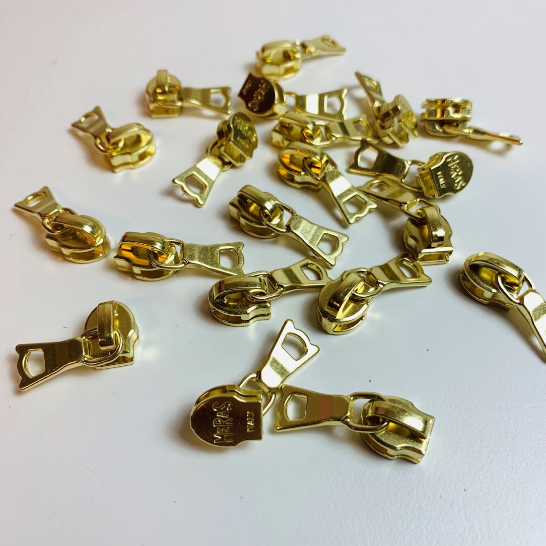 Metallisierter Reissverschluss - Meras Gleiter 6mm Gold