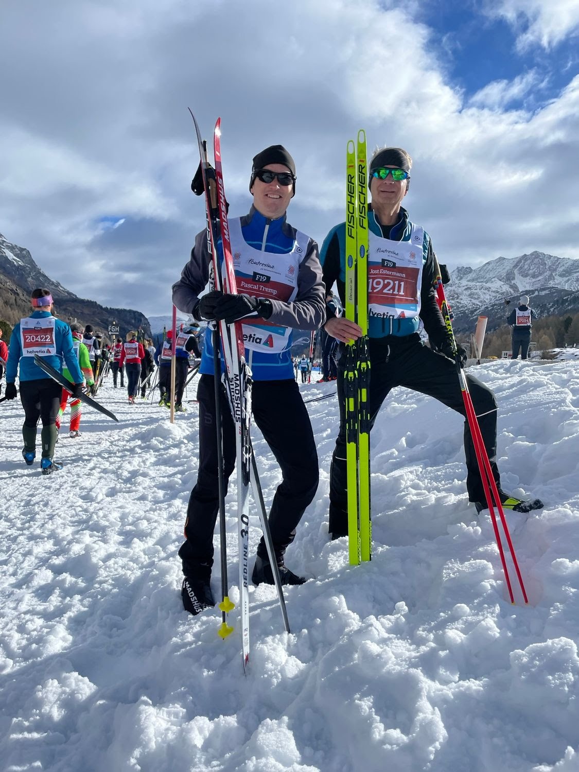 Estermänner am 53. Engandiner Skimarathon