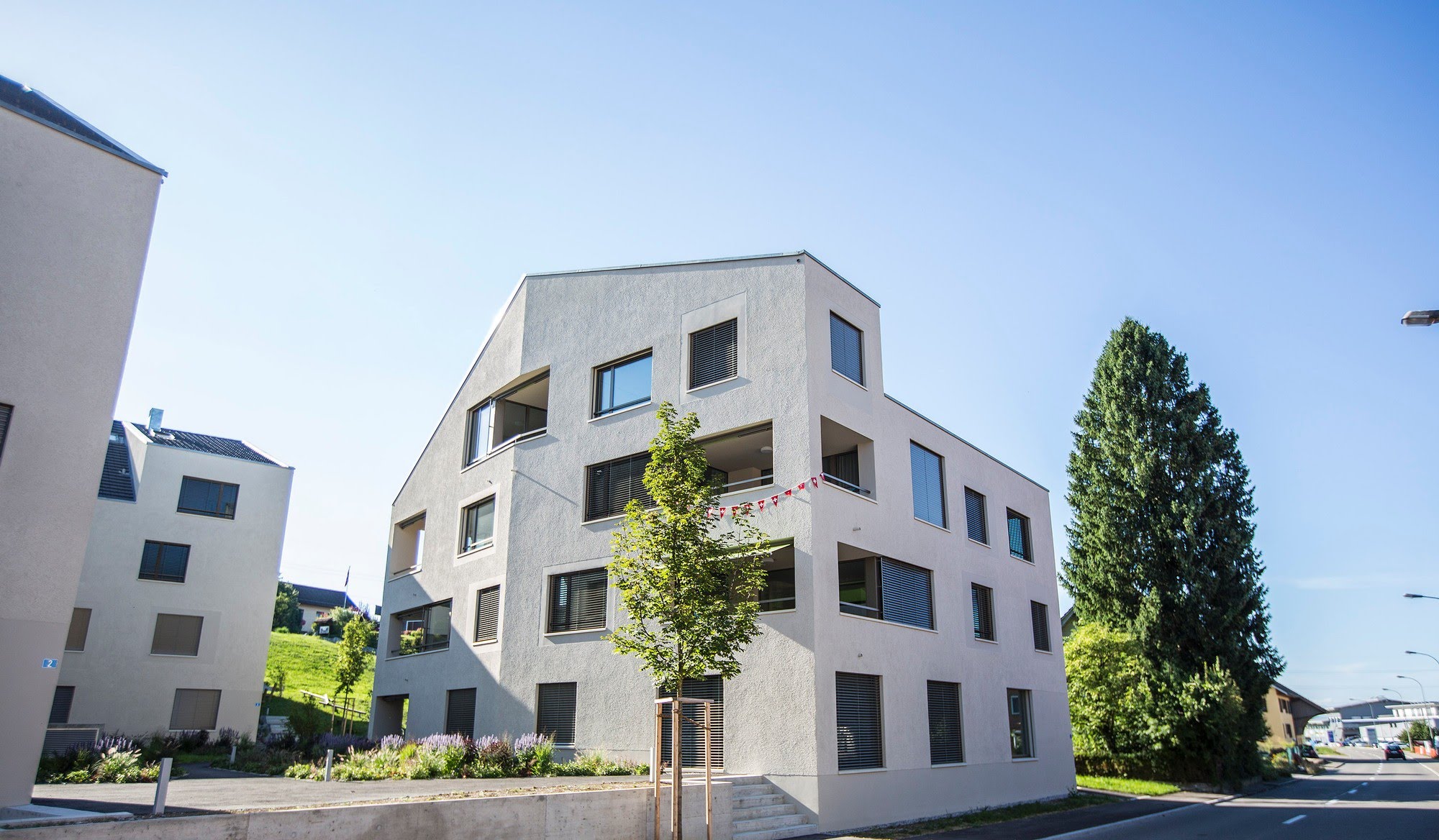 Wohnungsbau,Aussenwärmedämmung,Öffentliche Bauten Wohnüberbauung Schmittenplatz