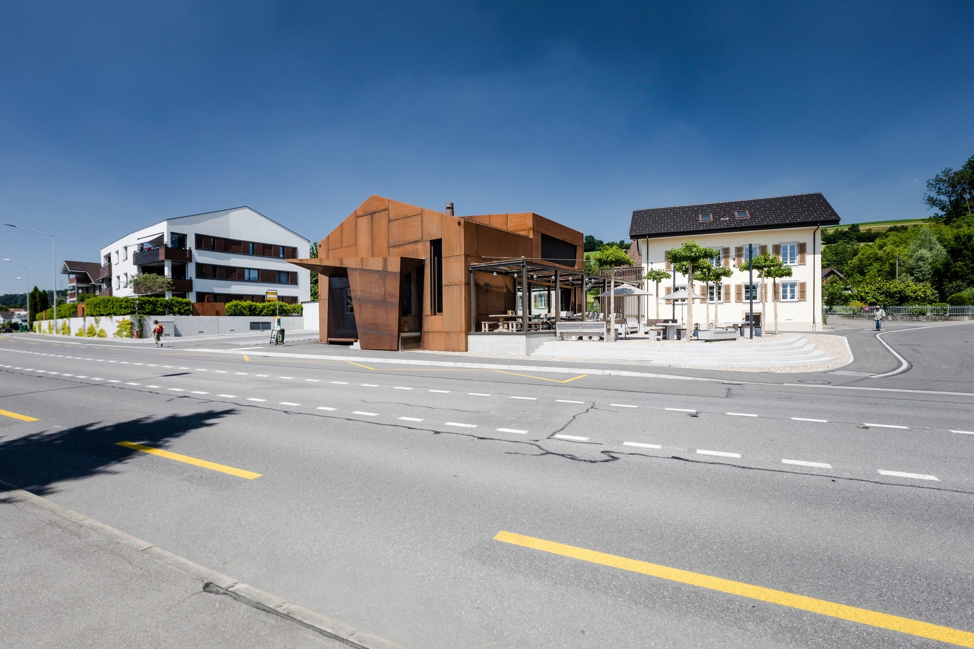 Gewerbe Restaurant OX'n in Schenkon Architektur,Wohnungsbau,Wohnhäuser,Einfamilienhäuser,Mehrfamilienhäuser
