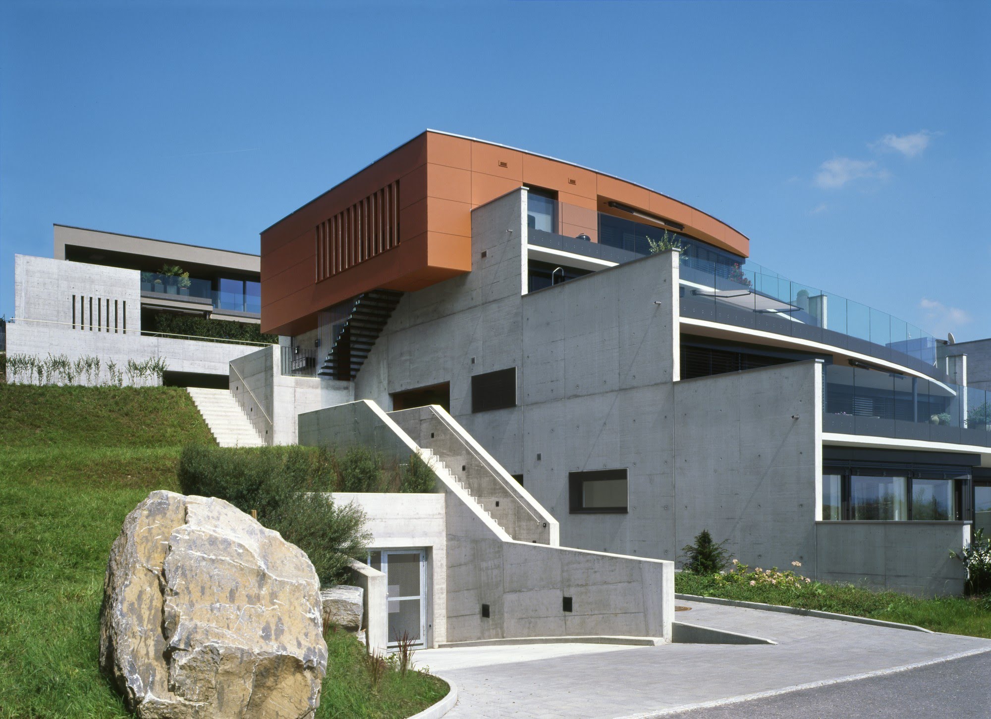 Wohnen MFH Zwei Terrassenhäuser am Tannberg Architektur,Wohnungsbau,Wohnhäuser,Einfamilienhäuser,Mehrfamilienhäuser