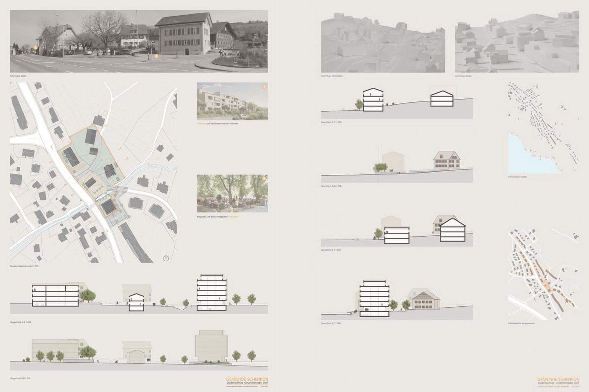 Öffentlich,Wohnen MFH Wettbewerb Gesamtkonzept Dorf Schenkon Architektur,Wohnungsbau,Wohnhäuser,Einfamilienhäuser,Mehrfamilienhäuser