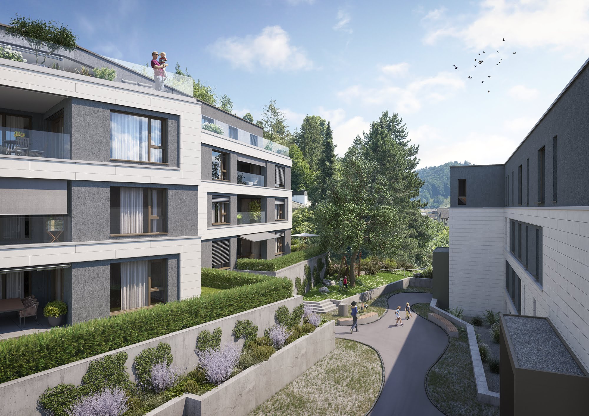 Wohnen MFH Neubau 2 MFH in Willisau Architektur,Wohnungsbau,Wohnhäuser,Einfamilienhäuser,Mehrfamilienhäuser