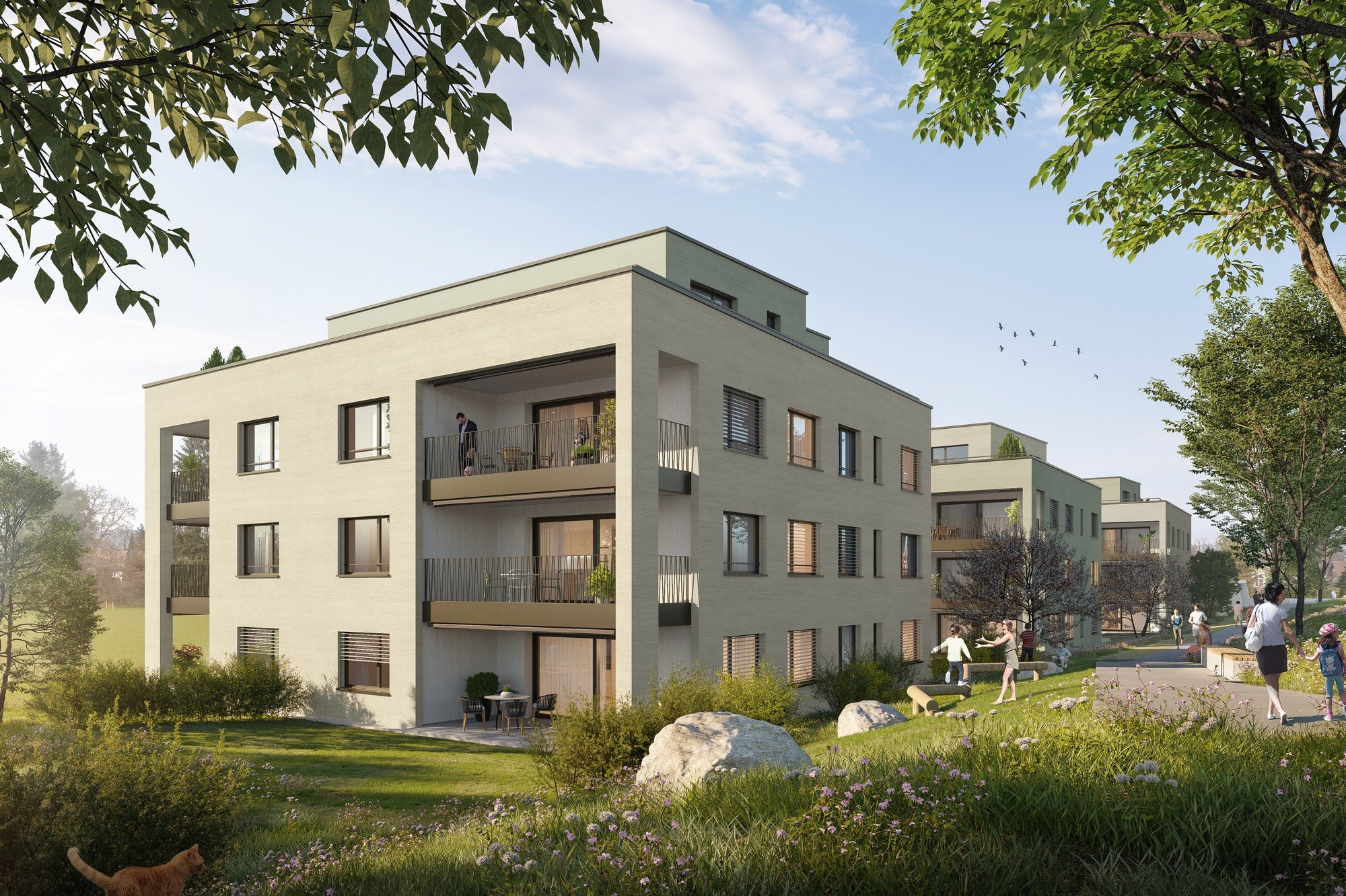 Wohnen MFH Neubau 3 MFH in Fulenbach Architektur,Wohnungsbau,Wohnhäuser,Einfamilienhäuser,Mehrfamilienhäuser