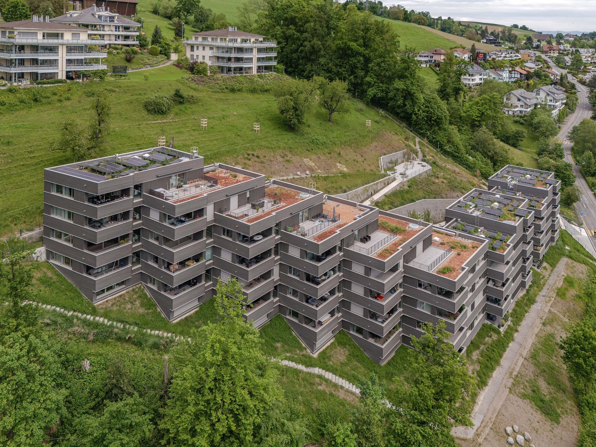 Wohnen MFH Neubau Wohnüberbauung in Kriens Architektur,Wohnungsbau,Wohnhäuser,Einfamilienhäuser,Mehrfamilienhäuser