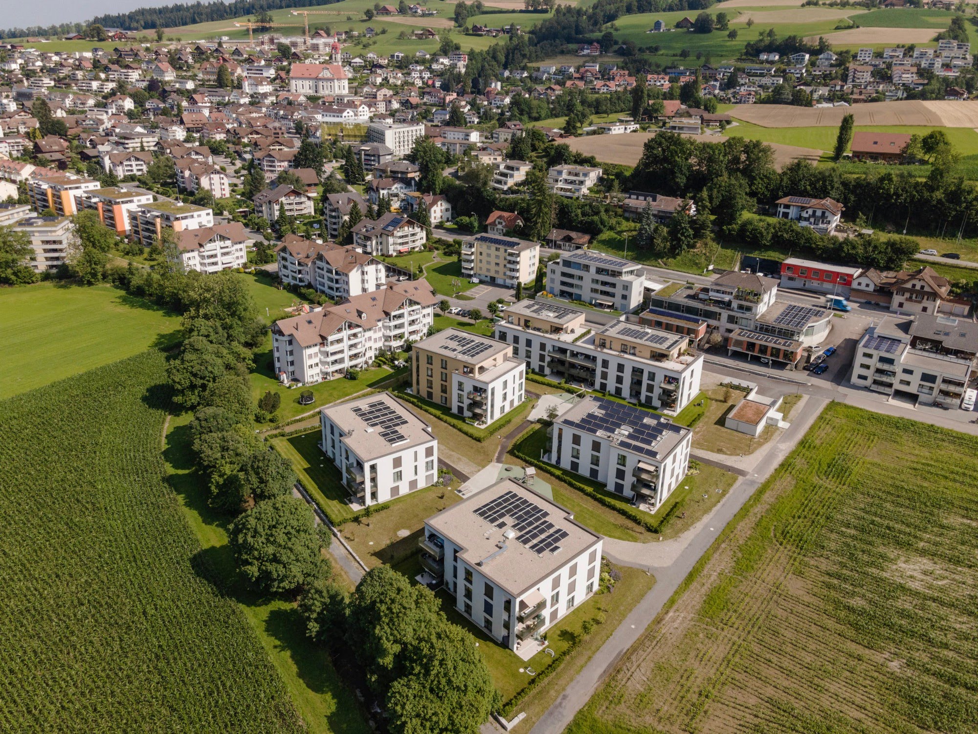 Wohnen MFH Wohnüberbauung Windbüelpark in Ruswil Architektur,Wohnungsbau,Wohnhäuser,Einfamilienhäuser,Mehrfamilienhäuser