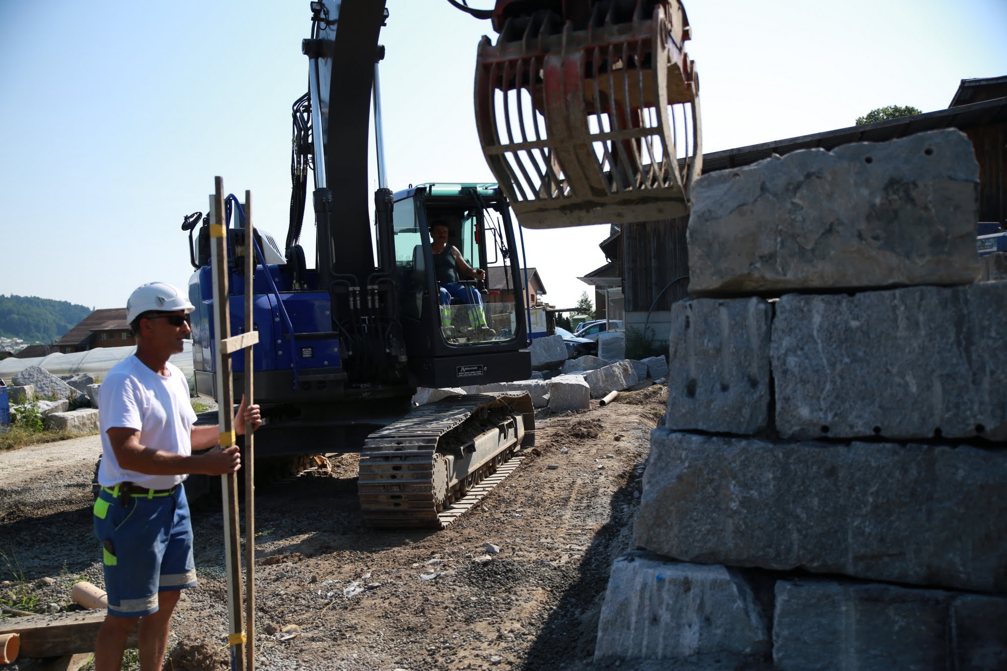 Blocksteinmauer Widacher